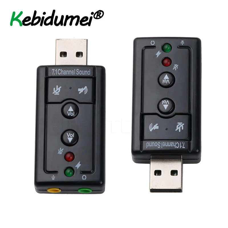 Объемная внешняя звуковая карта 7 1 CH USB канал адаптер для микрофона динамик 3 5 мм