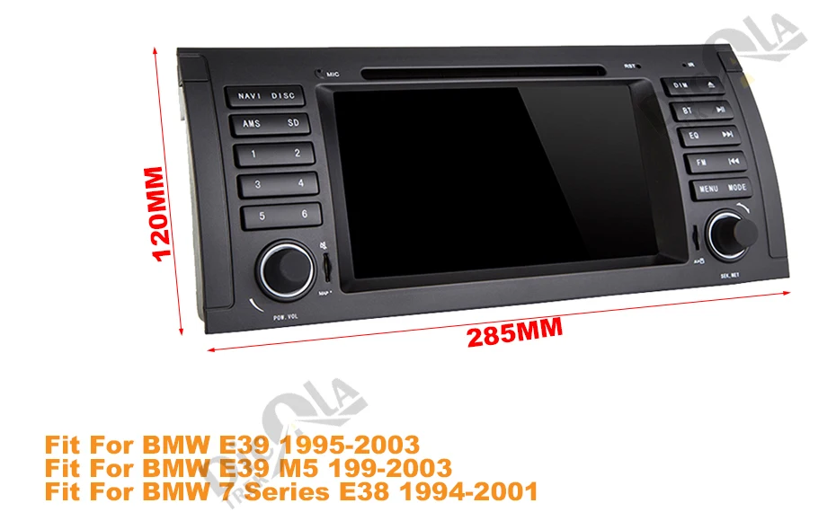 Excellent Android 8.0 Octa Core GPS Navigation 7" Car DVD Player for BMW E39 5 Series/M5/E38/E53 with BT/RDS/Radio/SWC/USB/SD/3G/WIFI 0