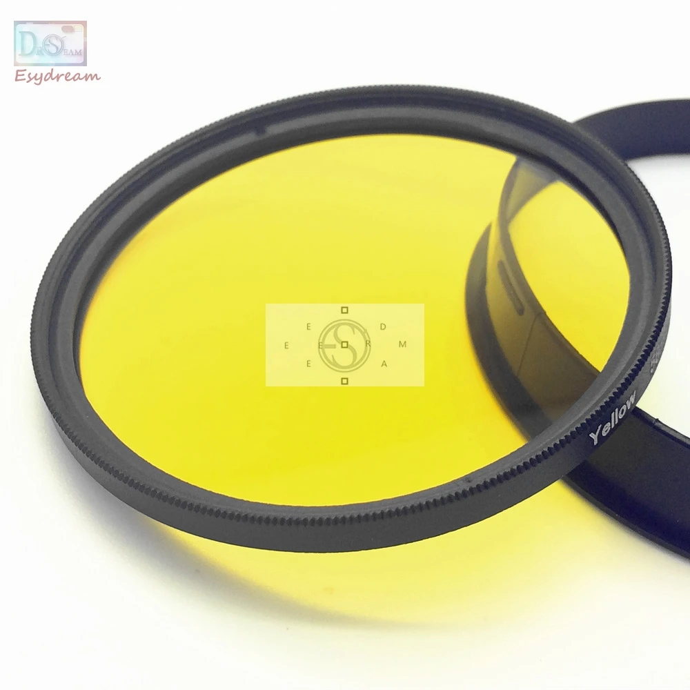 Full Yellow Color Lens Filter for Canon Nikon Camera Lenses 37 40.5 46 49 52 55 58 62 67 72 77 mm 49mm 52mm 55mm 58mm 67mm 77mm camera lens filter photography filter color filter