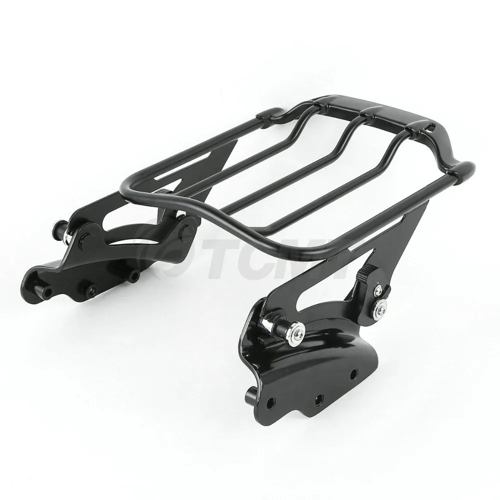 Motorcycle Two Up Air Wing Rack + 4 Point Docking Kits For Harley Street Road Glide 09-13