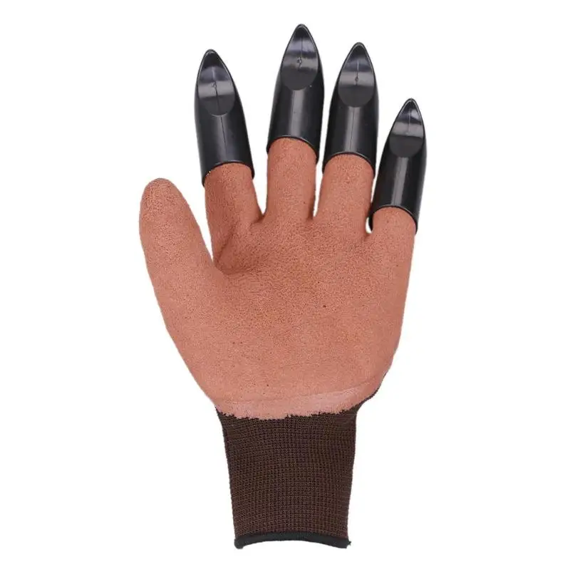 1Pair Garden Gloves with Claw Fingertip ABS Plastic Gloves Quick Excavation Plant for Household Greenhouse Digging Planting