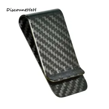 Держатель для денег унисекс двухсторонний держатель бумажник для визиток зажим черный цвет