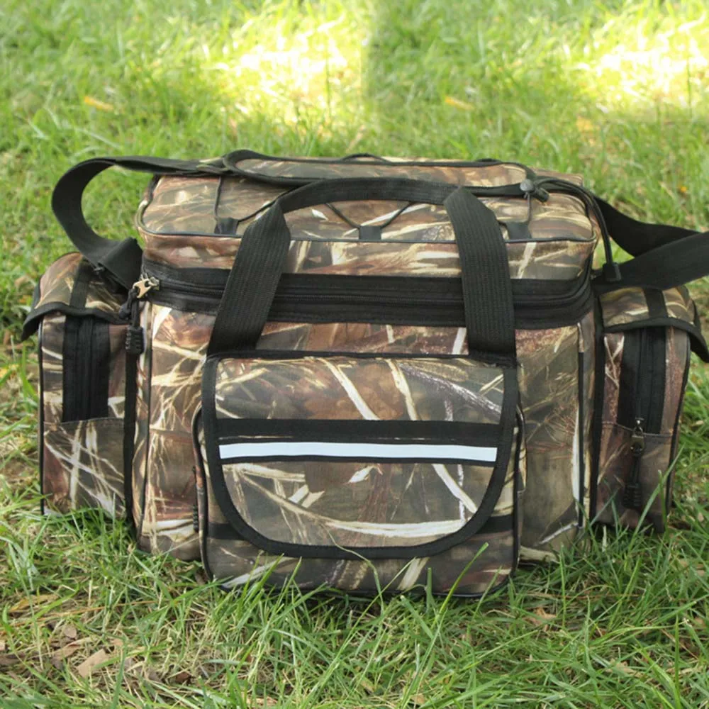 

Waterproof Fishing Bag Large Capacity Multifunctional Lure Fishing Tackle Pack Outdoor Shoulder Bags 35*20*28cm
