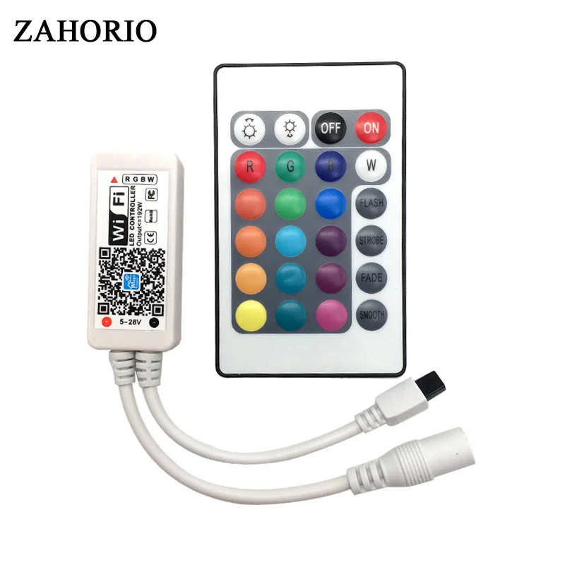 

Magic Home Wifi LED RGB Controler DC12V MIni Wifi + 24 IR Key Remote Controller for RGB LED Strip