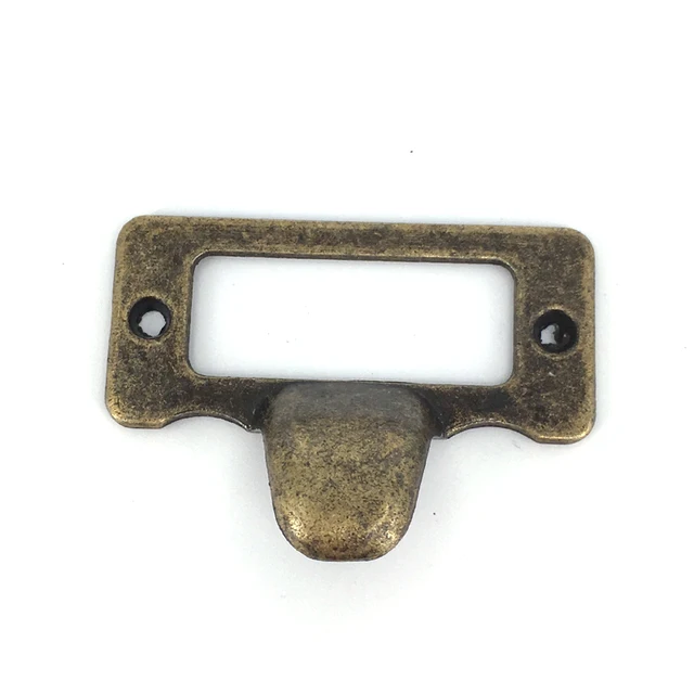 48 38mm Antique Br Drawer Label Pull Frame File Cabinet Handles 48 38mm Antique Br Drawer Label Pull Frame File Cabinet Handles Name Card Holder 10pcs