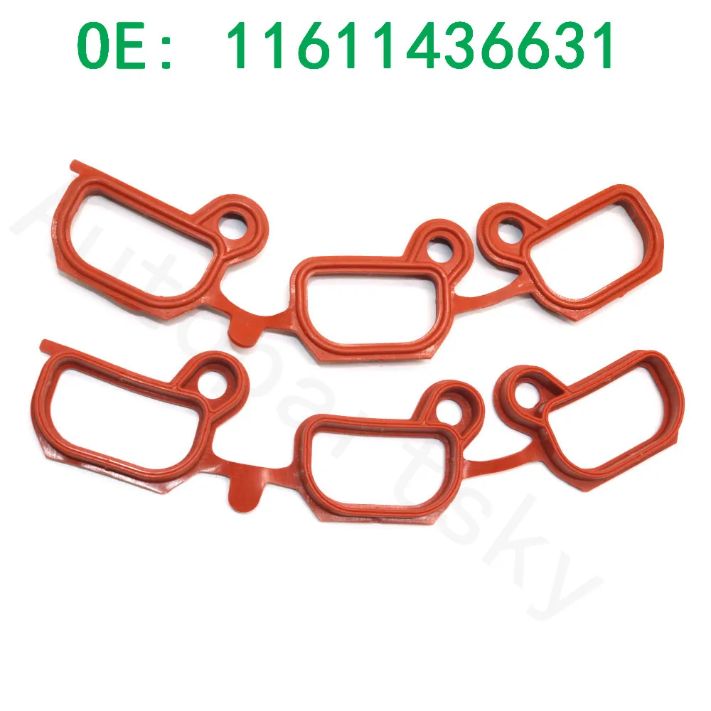 

2pcs Very Good Quality Engine Intake Manifold Gasket for BMW E46 E60 E53 BAPMIC for BMW 323Ci 325i 525i X3 X5 OEM 11611436631
