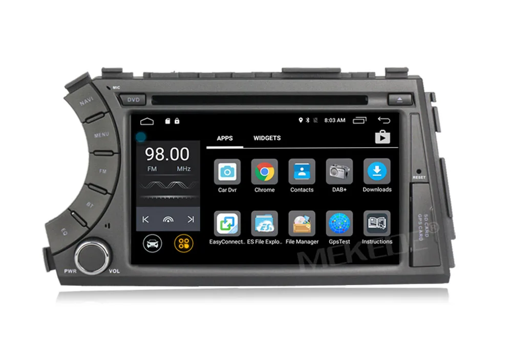 Best free shipping 1024X600 Quad Core 4 Android 7.1 2G RAM Car DVD For Ssang Yong SsangYong Kyron Actyon 2005-2013 GPS Radio Stereo 8