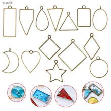 14 шт геометрическая форма металлическая рамка Набор сделай сам эпоксидная смола УФ кристалл силиконовые формы ювелирные изделия кулон изготовление