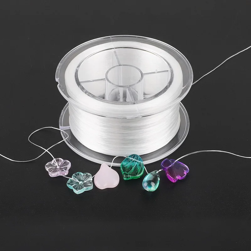

200M Transparent Clear Round Beading DIY Crystal Beading Stretch Elastic Thread Cord with Box Wire/Cord/String Jewelry Making