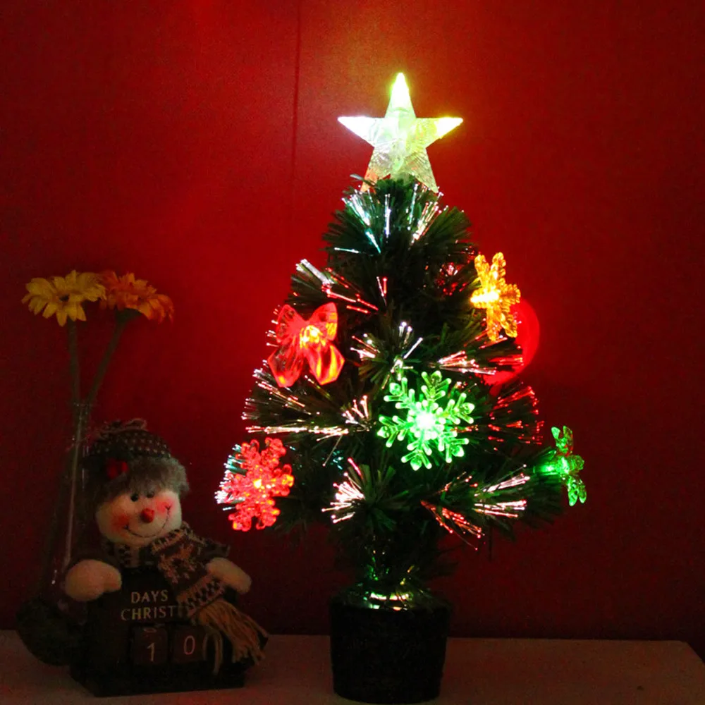 Поливинилхлоридная новогодняя елка Рождественская елка светодиодный разноцветные лампы праздник окно предметы интерьера 45 см, разные цвета, Oct26