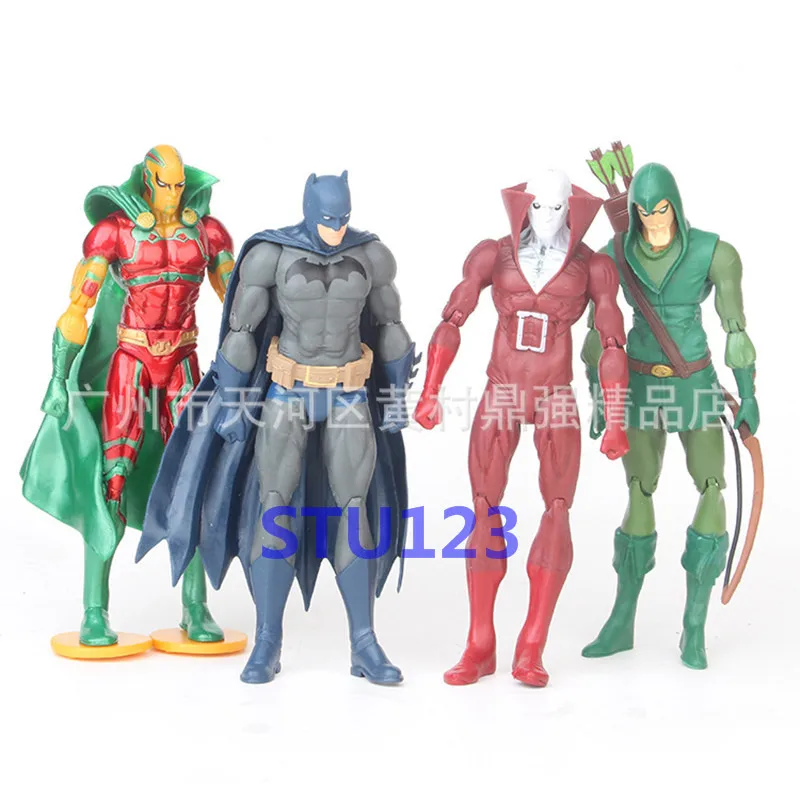 

4Pcs/Set The Avengers Super hero Batman Loki Odinson Deadman Arrow PVC Action Figure Collectible Model Toys Bagged N816
