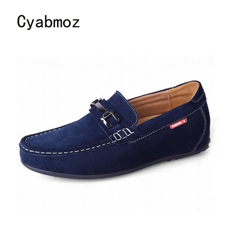 Мужские мокасины Cyabmoz модные скрытое увеличение высоты 6 см лоферы из коровьей