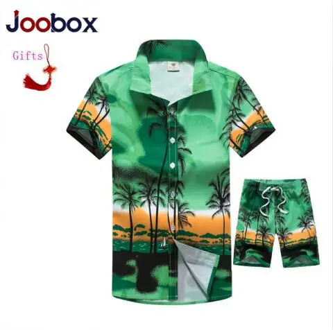 

Sodis Summer Fashion Floral Print Hawaiian Shirts Men + Beach Shorts Men Short Sleeve Causal Shirts Men Clothing Sets Tracksuit