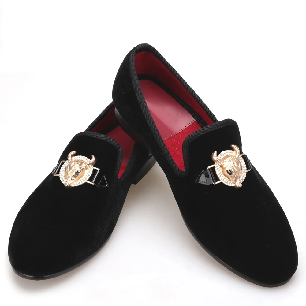 

2017 New arrival Velvet men shoes with Tau buckle Smoking Slipper Loafers Men Flats mens dress shoes