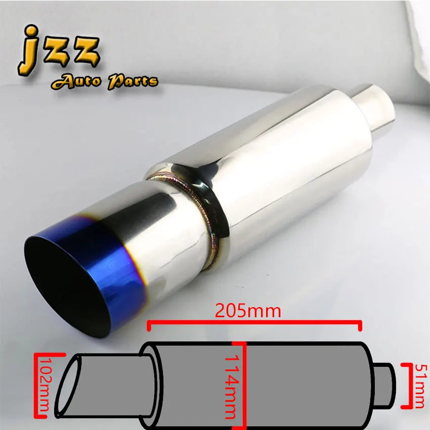 JZZ Universal Stainless Steel rainbow colour/silver/blue Silencer