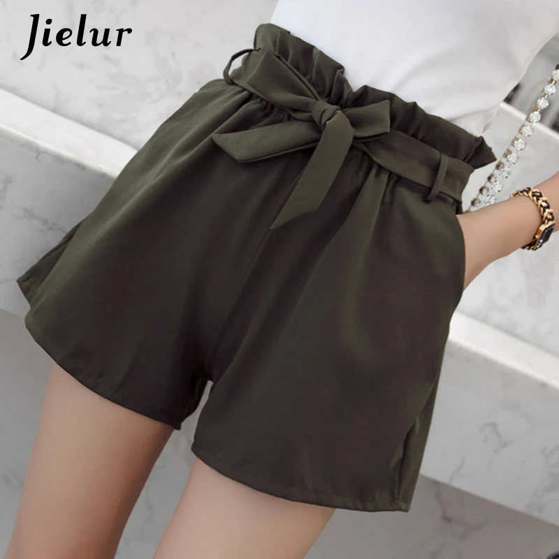 

Jielur Candy Sweet Shorts Lady Korean Ulzzang Elastic Woman Short Summer Casual Lace-up Short Streetwear Pantalones Cortos Mujer