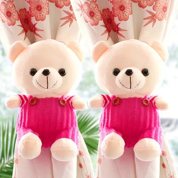 

Curtain Buckle Cute Cartoon Corduroy Bear Doll Curtain Tieback Korean Creative Curtains Strap Holder Accessories Home Decoration