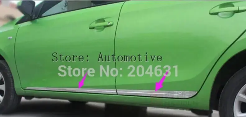 Для Toyota Yaris L 2014 2015 2016 2017 хромированный корпус боковой двери молдинг ленточный