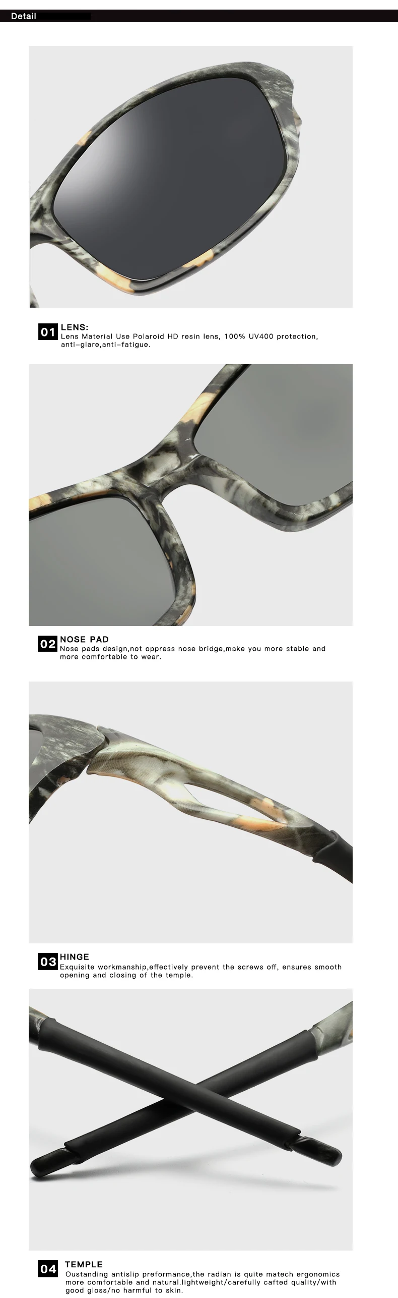 Длинные Хранитель для женщин поляризационные солнцезащитные очки для камуфляж HD объектив Защита от солнца очки безопасного вождения очк