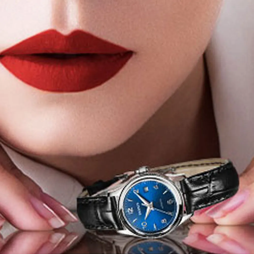 26 мм PARNIS синий циферблат 21 jewels miyota светящиеся Datejust автоматические женские часы