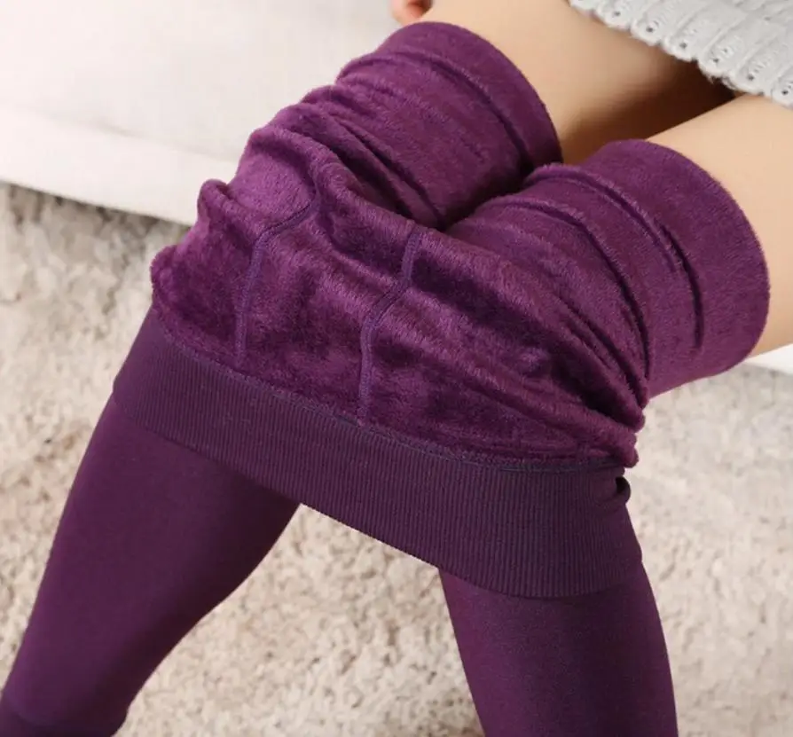 

Women Warm Tights Stocking Thicker Velvet Thermal Fleece Stockings High Waist Lined Stretchy Skinny Solid Stockings Women