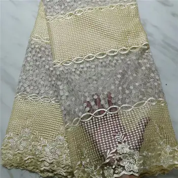

2019 High Quality Nigerian tulle Lace Fabric Latest African Lace Fabric with stones Bride French Net Lace Fabric for dress