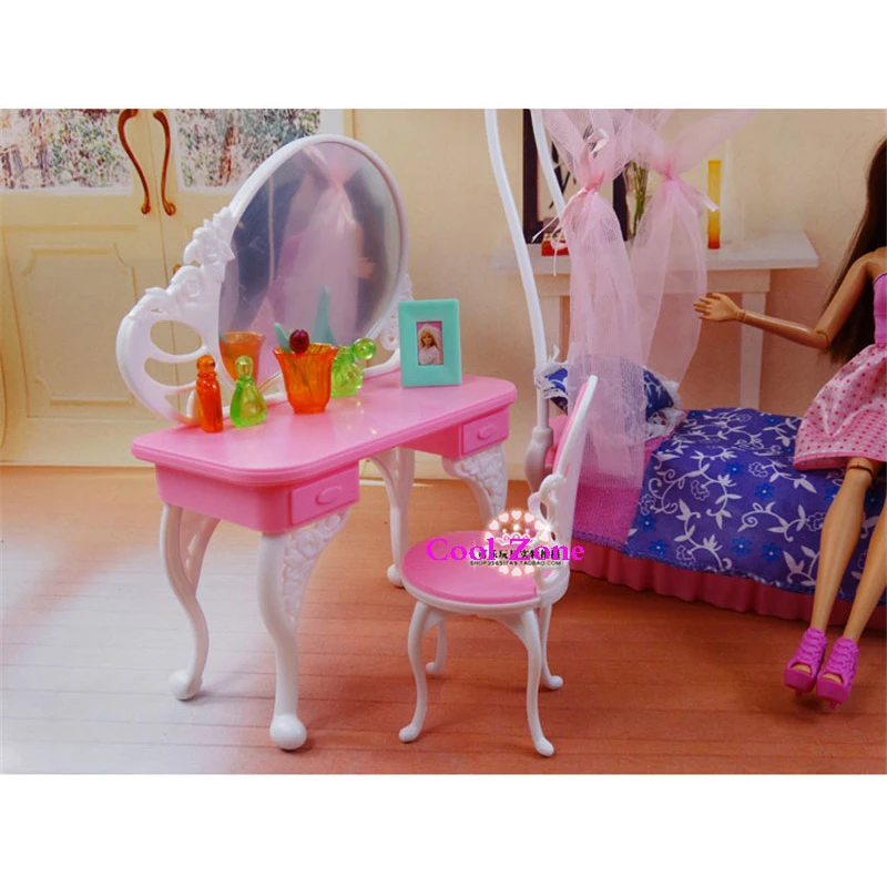 Миниатюрная мебель розовый дворец сладкий сон кровать комната для куклы Барби дом игрушки для девочек