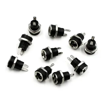 

5P 3A 3A 12v for DC power outlet socket female panel mounting connector 5.5mm 2.1mm plug adapter 2 terminal type 5.5 * 2.