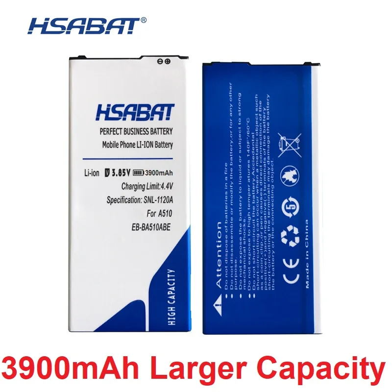 

HSABAT 3900mAh EB-BA510ABE Battery for Samsung Galaxy 2016 Edition A510 SM-A510F A5100 A5 A51