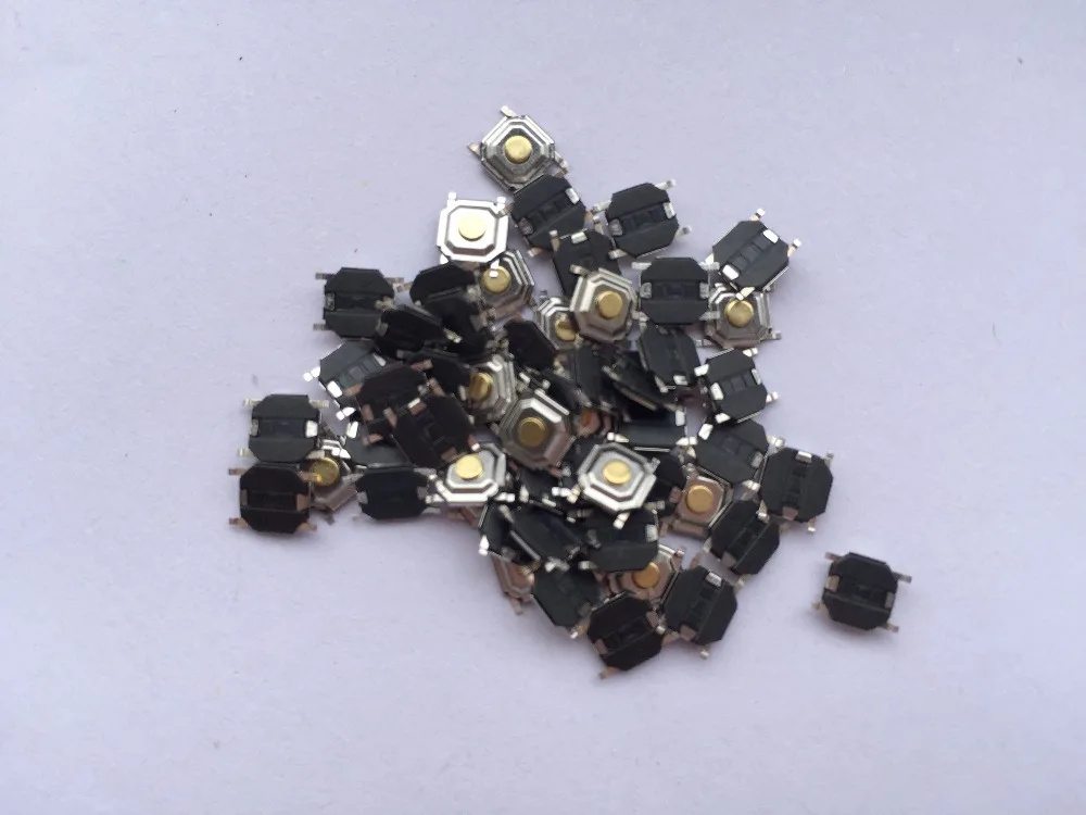 100pc/lot 4*4*1.5mm Light Touch Switch Smd4 Waterproof On/off Micro