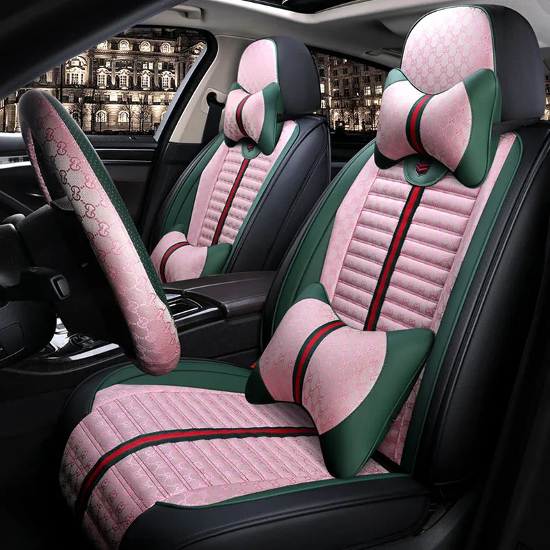 

Universal car seat cover leather for toyota rav4 toyota corolla chr land cruiser prado premio camry car seat accessories styling