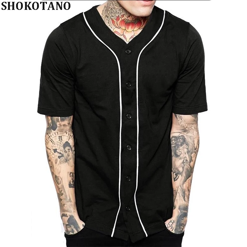 

SHOKOTANO Men T-shirt Casual Baseball T Shirt 2018 Brand Tops Homme Tees For Men Camisetas Hombre Hip Hop Tops Tee Streetwear