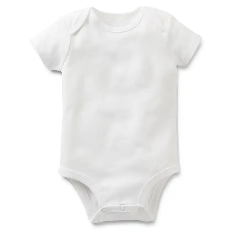 plain white romper for baby boy