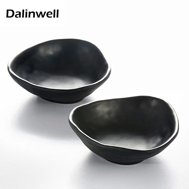 Whole Frost Black Melamine Tableware Anese Creative Shape Whole Frost Black Melamine Tableware Anese Creative Shape Small 5 Inch Ice Cream Salad Serving Bowl