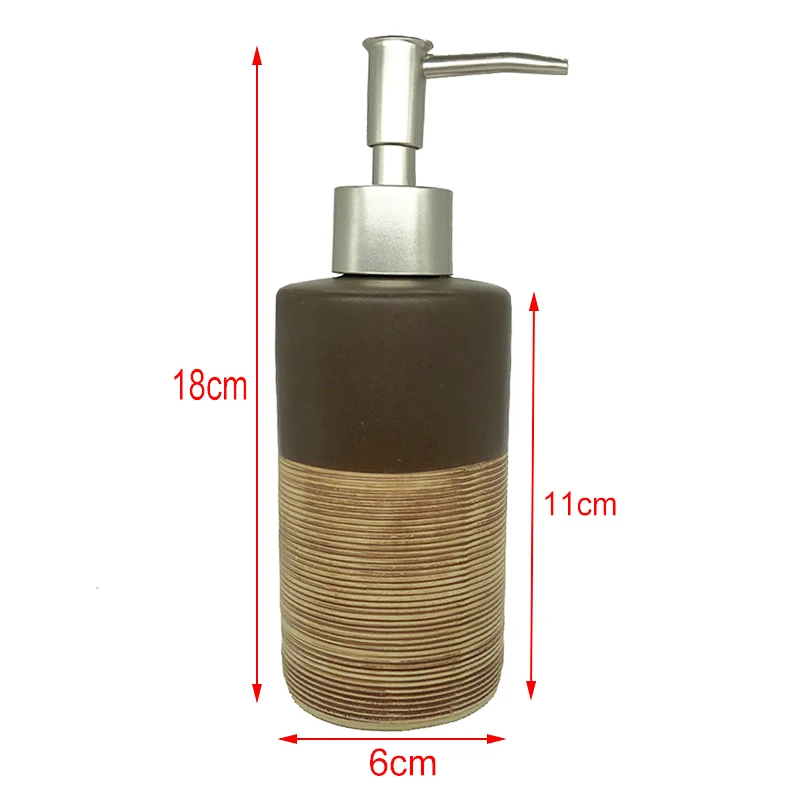 4 sets of chocolate color ceramic bathroom accessories high-grade wash set soap dispenser bathroom supplies wedding gift set