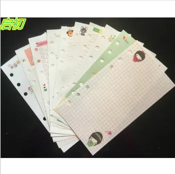 

20 sheets/lot A6 A5 colorful diary refills spiral notebook replace color core loose leaf stationery planner ring binder paper