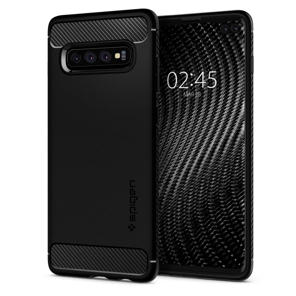 100% Оригинальный прочный матовый черный чехол SPIGEN для Samsung Galaxy S10 / Plus + S10E|Бамперы| |