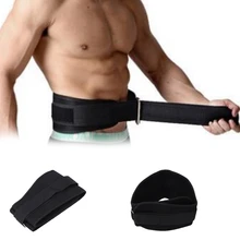 Black Weight Lifting Belt Gym font b Fitness b font Exercise Nylon Adjustable Waist Support Straps