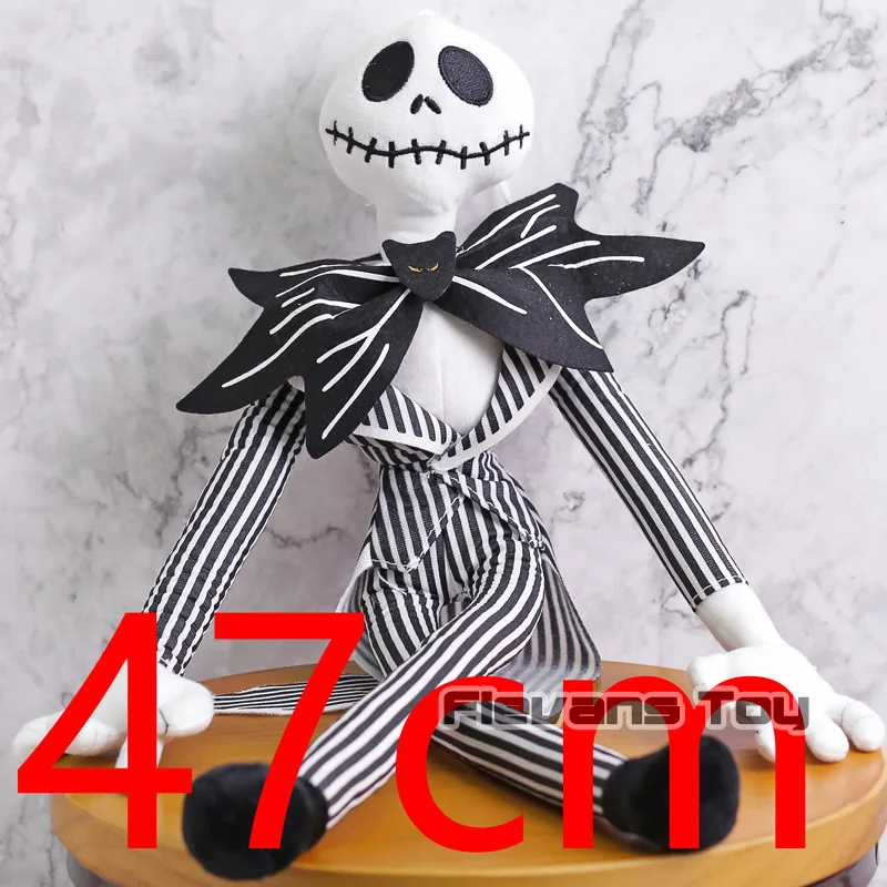 

The Nightmare Before Christmas Jack Skellington Sally Black Skeleton Skull Plush Toy stuffed doll Halloween Gift