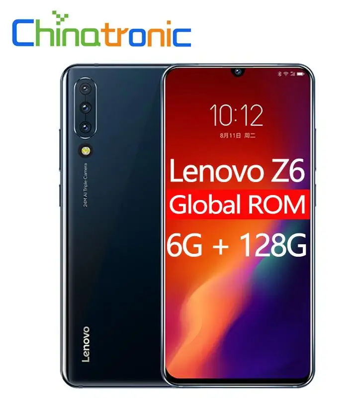 Lenovo Z6 L78121 с глобальной прошивкой 6 ГБ 128 ГБ Android P 4G FDD LTE мобильный телефон 6,3" OLED 2340x1080 Восьмиядерный процессор Snapdragon 730 4000 мАч - Цвет: Blue