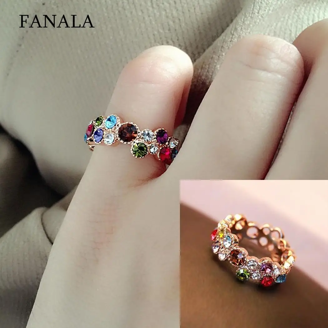 

Alloy Ring Women Band Fashion Wrap Jerwely Colorful