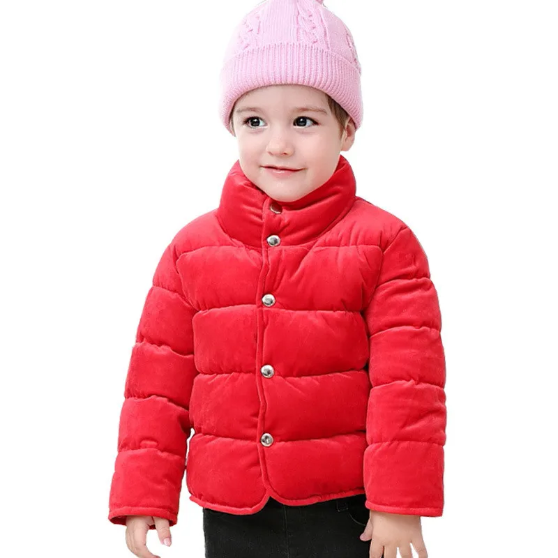 

AILEEKISS Baby Clothes Winter Jackets For Boys Kids Striped Solid Coats Warm Children Girls Down Jackets Gold Velvet Clothing XL