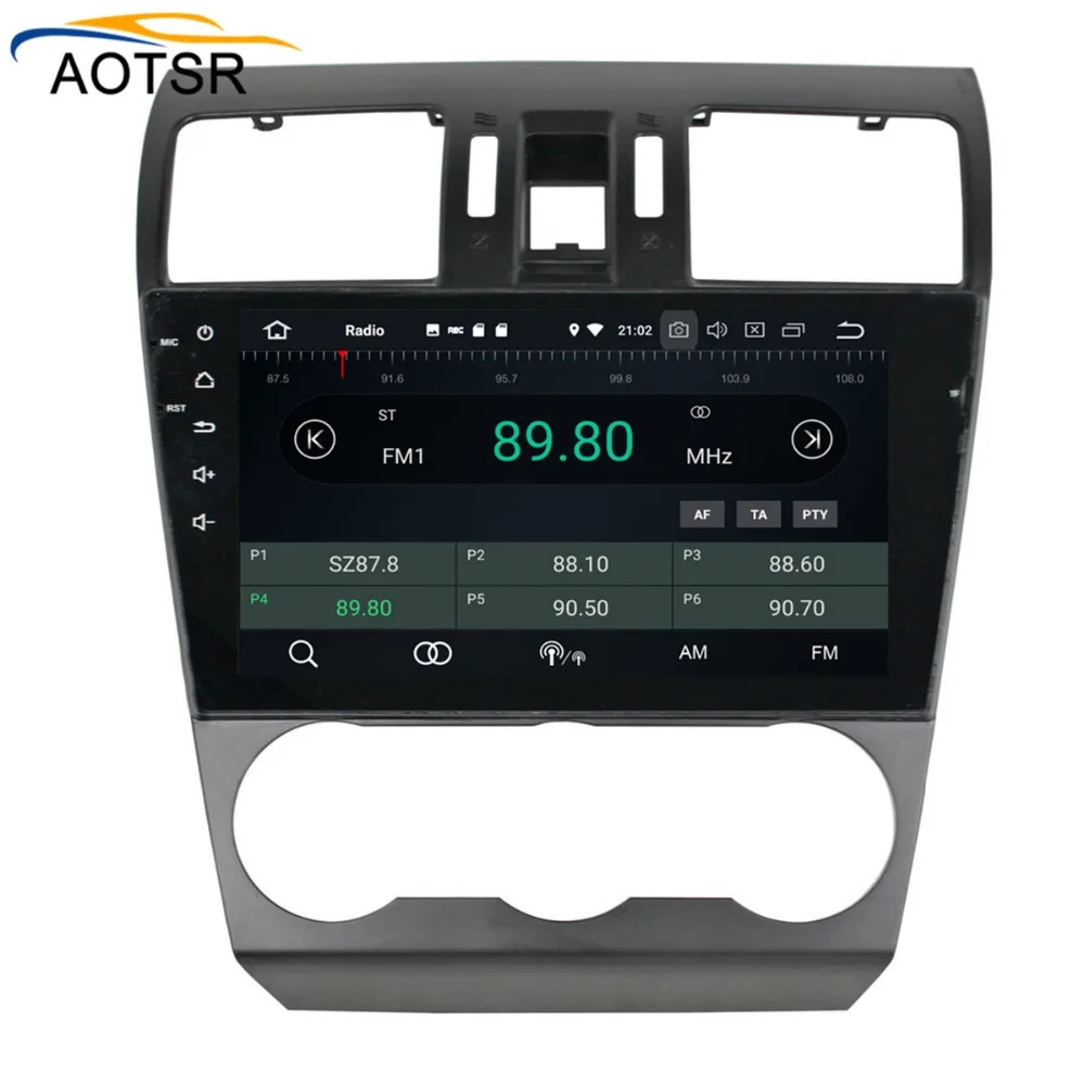 Excellent 9"Android 8.0 Car GPS head unit for Subaru Forester WRX 2013 2014 2015 2016 2017 2018 with Auto Stereo Radio gps navigation 4+32 5