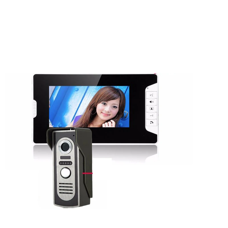 

7 Inch TFT Video Camera Door Phone Doorbell Intercom Visual Ring Unlock Night IR Home/House Security Camera Monitor