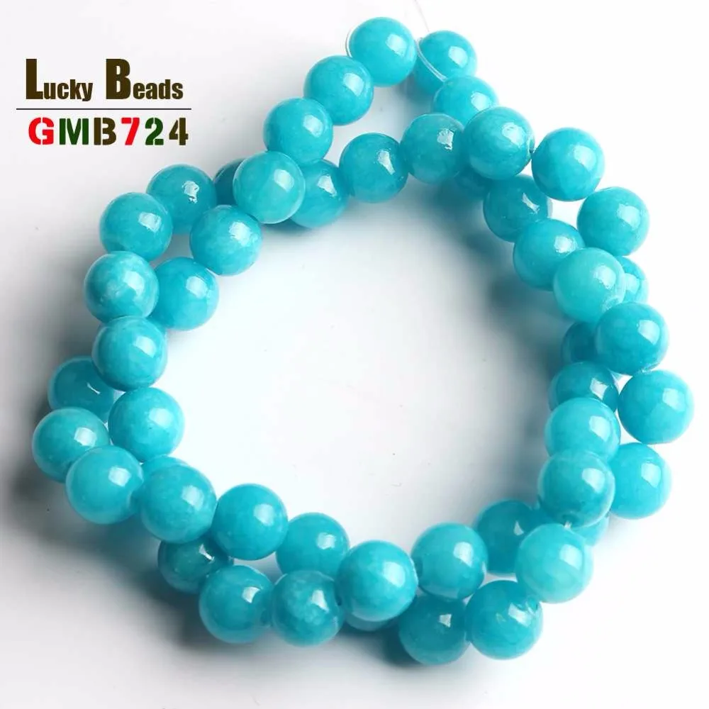 Бисер из натурального камня цветной облачный камень Нефритовый ручной работы F01877-10_3