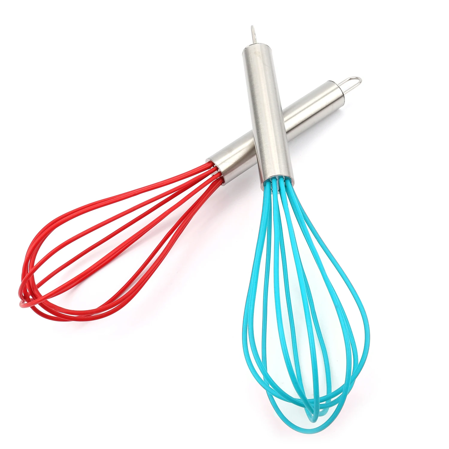 1Pc Food Grade Silicone Whisk Mixer Durable Egg Beater Silicone Egg Beaters Kitchen Tools Hand Egg Mixer Cooking Foamer 25cm