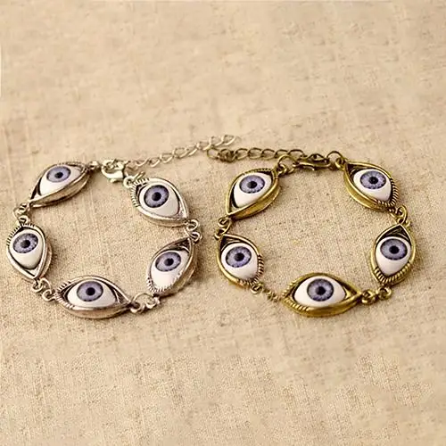 

Fashion Unisex Angel Evil Demon Big Eye Eyeball Pattern Bracelet Chain link Jewelry Gift Hot