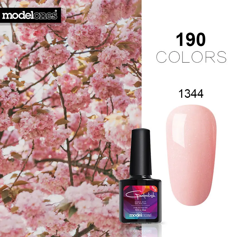 ג ל לק Modelones Salon Nail Art Uv Gel Polish French Manicure French Manicure Kit Gel Nail Lacquer Soak Off Led Paint 10ml Colorful שמור מוצר Gallery Image