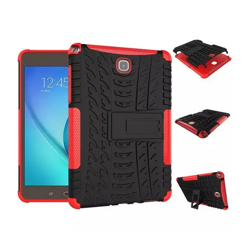 Hot Stand Case For Samsung T350 Premium Heavy Armor Hard TPU Case For Samsung Galaxy Tab