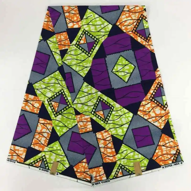 

Hot Sales Ankara African Wax Print Fabric Super Wax Hollandais 2019 New Design African Hollandais Wax 6 Yards Nigerian LWX793-8